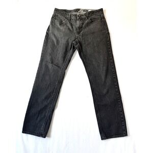 Volcom Solver Modern Straight Leg Jeans  Black Denim Mens 32 A19316R7